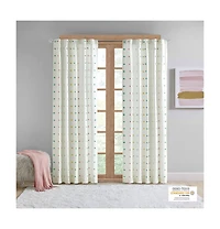 Avobird Cotton Jacquard Pom Pom Curtain Panel