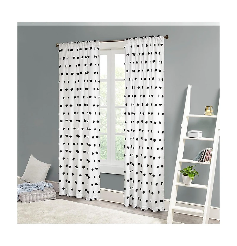 Avobird Pom Pom Emb hed Curtain Panel