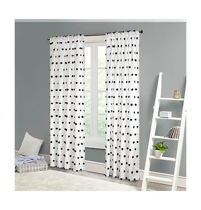 Avobird Pom Pom Emb hed Curtain Panel