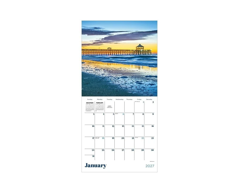 Tf Publishing Paper Goods 2027 Water's Edge Wall Calendar
