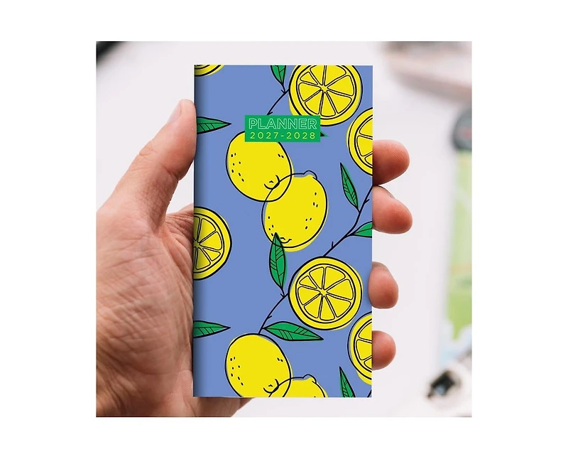Tf Publishing Paper Goods 2027-2028 Lemon Small Monthly Pocket Planner