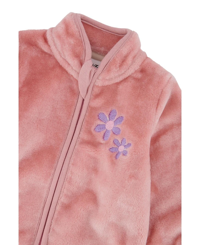 Deux par Baby Girls Plush Jacket Dusty