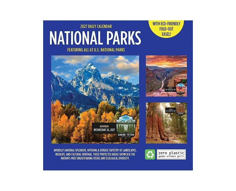 Tf Publishing Paper Goods 2027 365 National Parks Daily Desktop Calendar