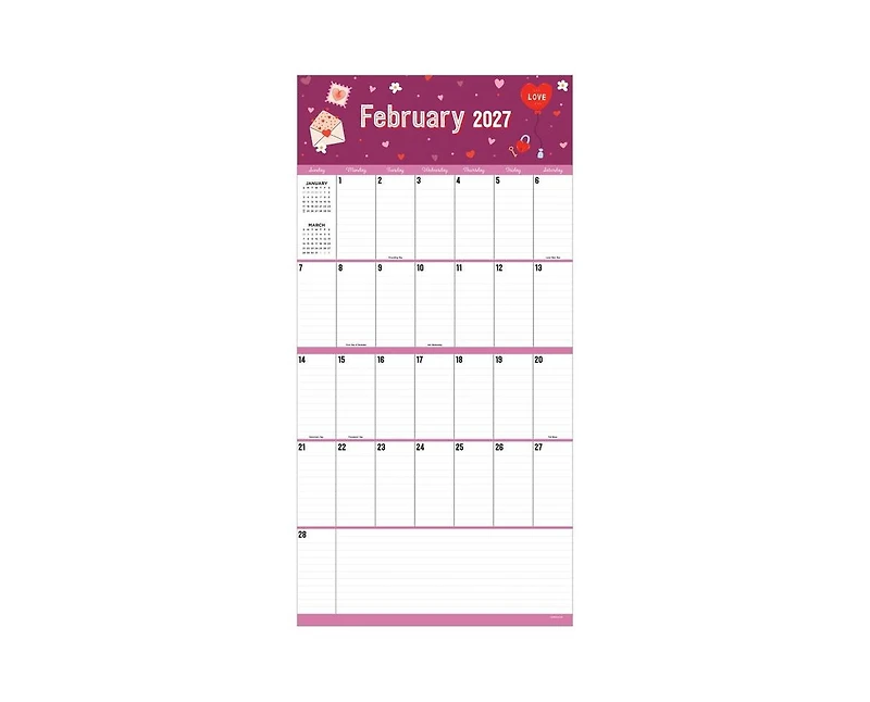 Tf Publishing Paper Goods 2027 Festive Holiday Themes Wall Calendar