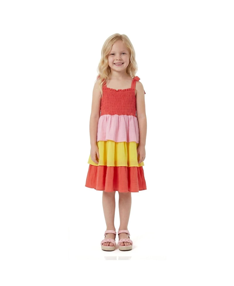 Andy & Evan Toddler Girls 2T To 6X Gauze layered dress