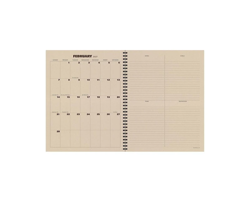 Tf Publishing Paper Goods 2027 Foggy Forest Large Weekly Monthly Planner