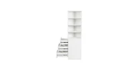 Flynama Tall Display Storage Cabinet with Shelves and Side Drawers