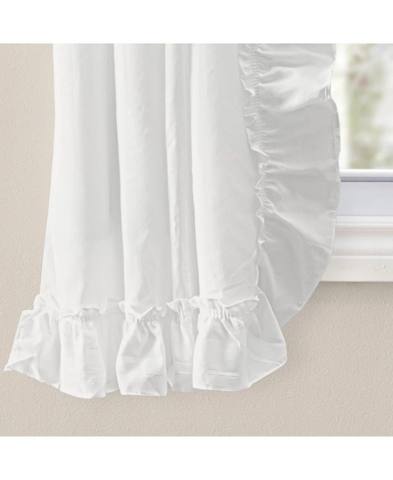 Ellis Curtain 70percentage Polyester 30percentage Cotton Stacey Ruffled Prscilla Curtain Panel Pairs With Tiebacks
