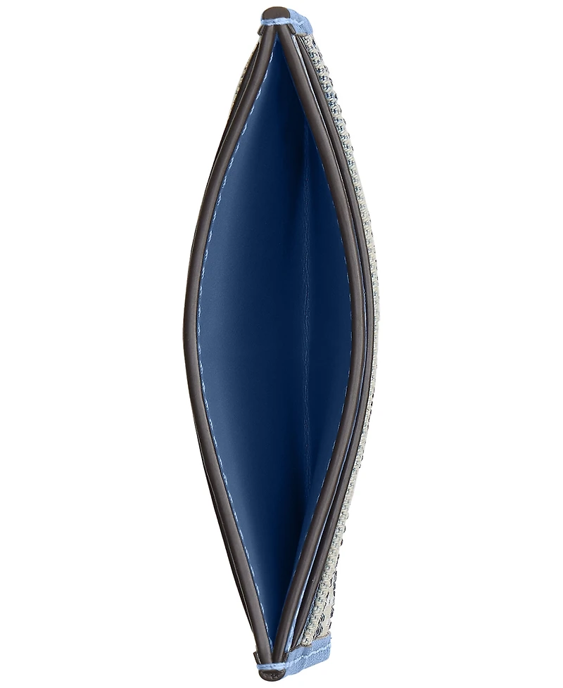 Coach Essential Crystal Signature Cotton Denim Card Case