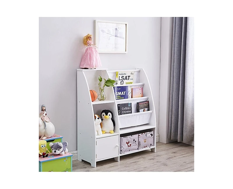 Flynama Kids Funnel Style Bookcase Multi-purpose Magazine Storage Organizer