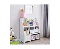 Flynama Kids Funnel Style Bookcase Multi-purpose Magazine Storage Organizer