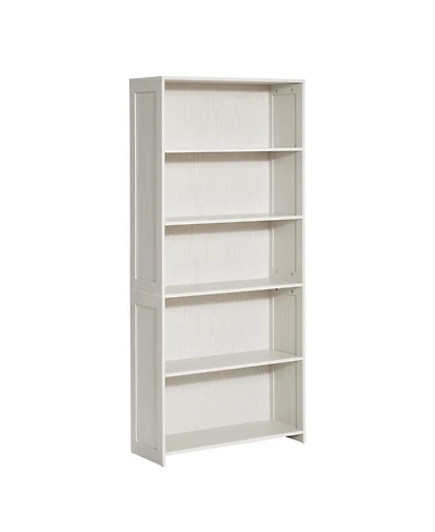 Flynama 68.3 Inch White 5-Tier Wide Anti-Tip Freestanding Open Bookshelf
