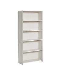 Flynama 68.3 Inch White 5-Tier Wide Anti-Tip Freestanding Open Bookshelf