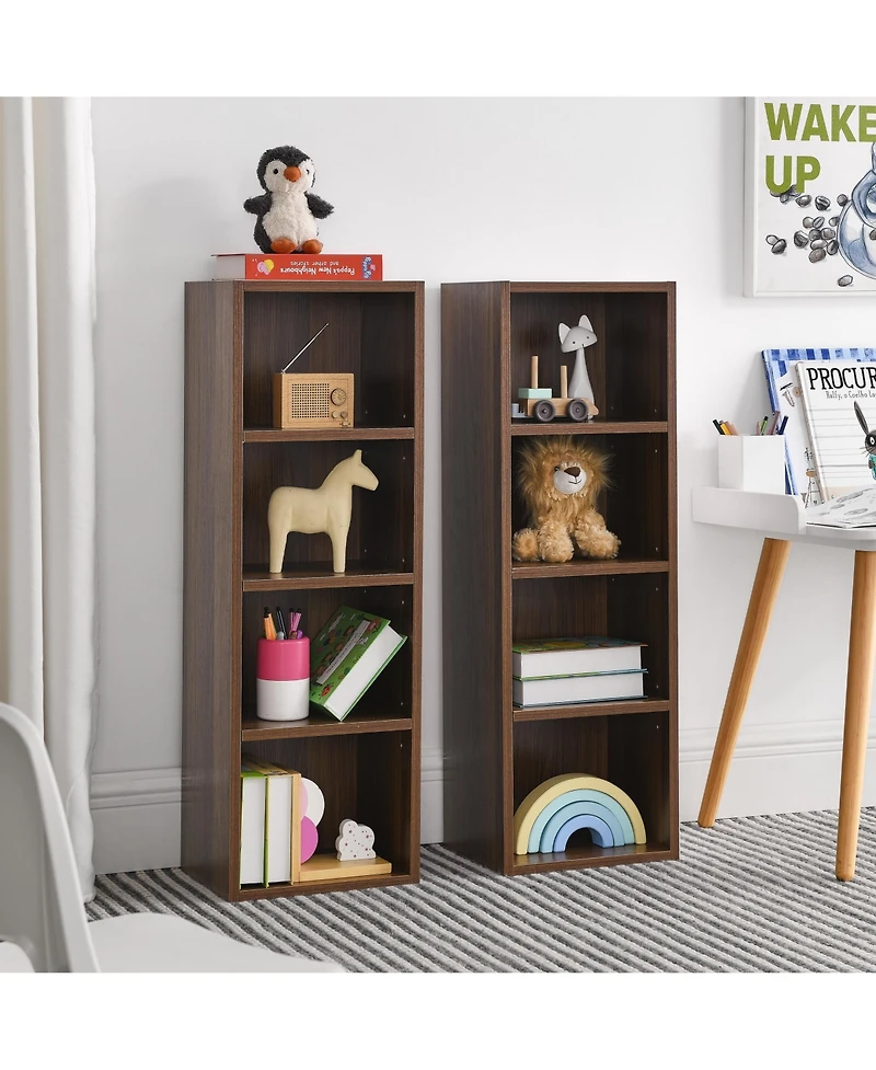 Flynama 70.9 Inch 8-Tier Detachable Adjustable Slim Media Storage Tower Home Narrow Bookcase