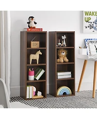 Flynama 70.9 Inch 8-Tier Detachable Adjustable Slim Media Storage Tower Home Narrow Bookcase