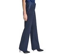 Karl Lagerfeld Paris Petite Mid-Rise Straight-Leg Pants