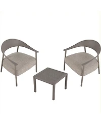 Mondawe Outdoor Accent Chair Set with Coffee Table