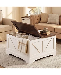 Slickblue Modern Square Coffee Table 31.5 Inch with Lifting Top and Storage