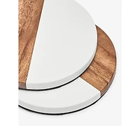 The Cellar 7-Piece Wooden Coasters & Holder, Macy's Exclusive
