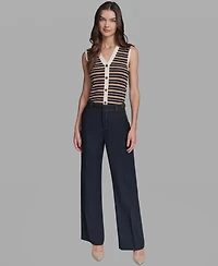 Karl Lagerfeld Paris Women's Ankle-Length Straight-Leg Pants
