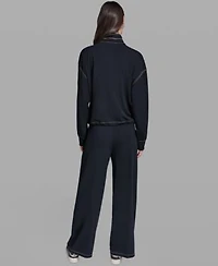 Karl Lagerfeld Paris Womens Jersey Bomber Jacket Pull On Jersey Pants