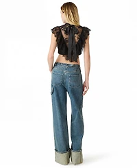 Steve Madden Women's Faya High Round Neck Top