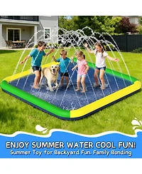 Aofar Splash Pad Sprinkler Mat Outdoor Summer Fun