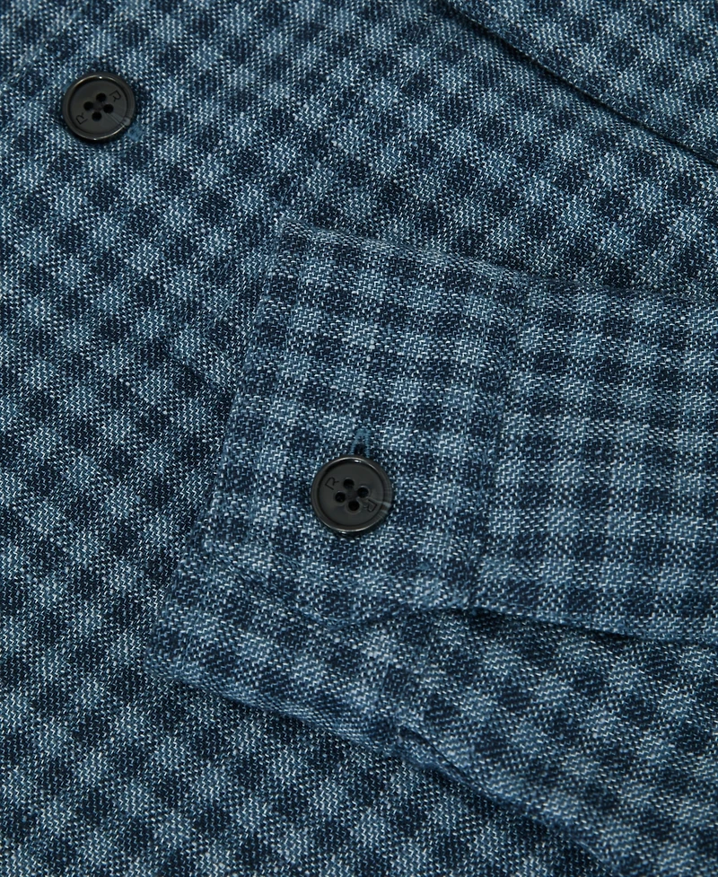 Reiss Men's Sever Linen Check Overshirt