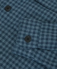 Reiss Men's Sever Linen Check Overshirt