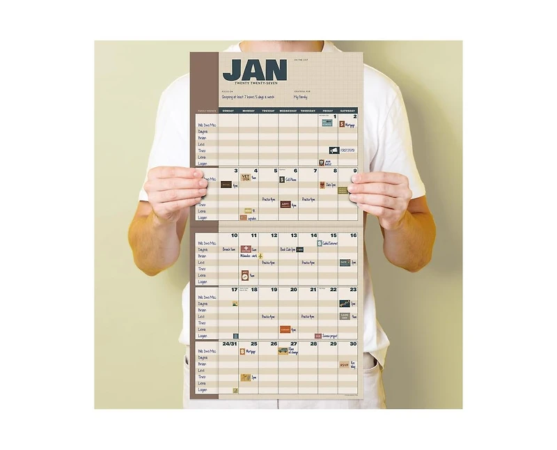 Tf Publishing Paper Goods 2027 Parent Planner Wall Calendar