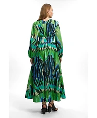 Karen Millen Women's Plunge V-Neck Maxi Dress