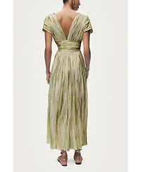 Nocturne Women's Printed V-Neck Midi Dress