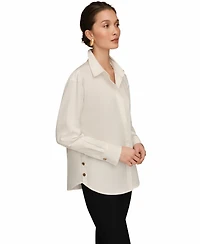 Donna Karan New York Women's Long-Sleeve Button-Up Shirt