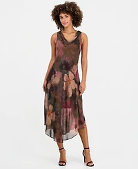 Robbie Bee Women's Cowlneck Sleeveless Midi Dress