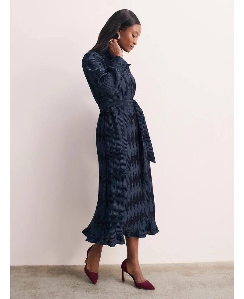 The Fold Women's Aurellie Long Sleeve Tie Waist Dress