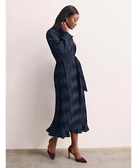 The Fold Women's Aurellie Long Sleeve Tie Waist Dress