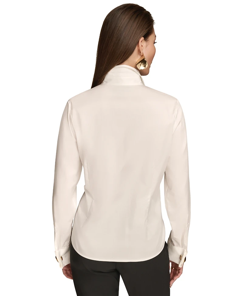 Donna Karan New York Women's Wrist-Hardware Button-Down Shirt