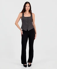 Bar Iii Women's Glen Plaid Vest Top, Macy's Exclusive