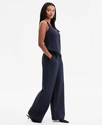 Bar Iii Women's Pinstriped High-Rise Wide-Leg Pants, Macy's Exclusive