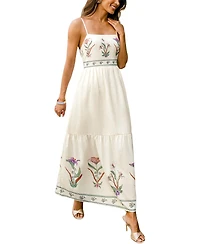 Cupshe Women's Flowerbed Floral Maxi Beach Dress