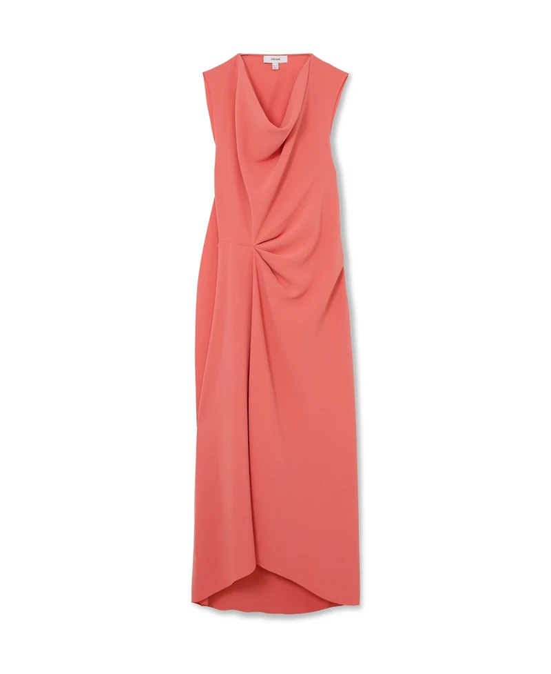 Reiss Women's Dorota Drape Detail Midi Dress