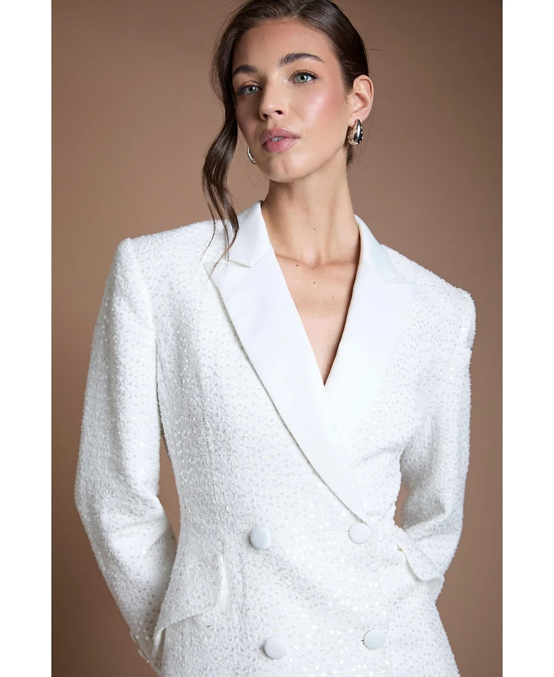 Coast Women's Bridal Collared Neck Blazer Dress