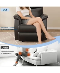 homfan 270degree(s) Swivel Power Recliner Chair for Living Room - 38.6" Wide Pu Leather Electric Sofa- Infinite Reclining Positions