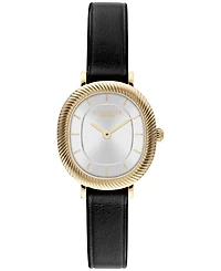 Coach Women's Harlow Black Leather Strap Watch 23.8mm