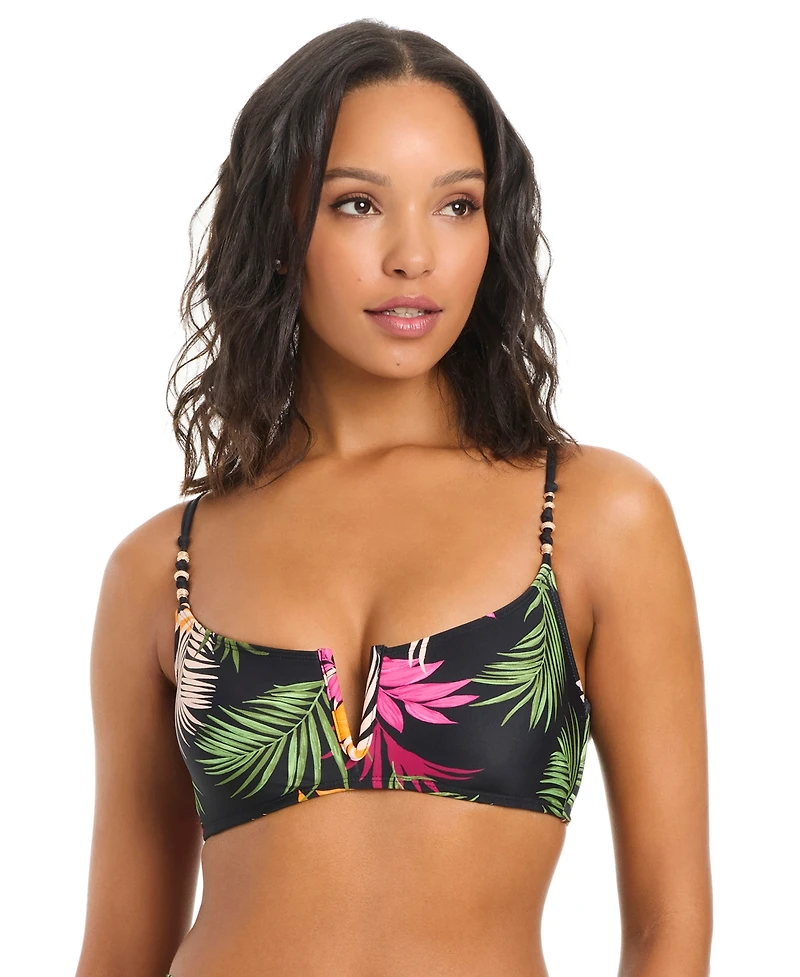 Bar Iii Women's Havana Heat V-Wire Bikini Top, Macy's Exclusive