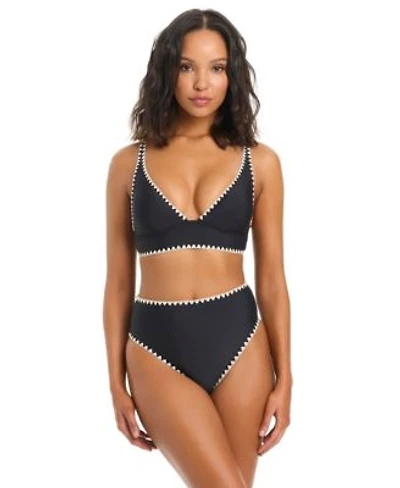 Bar Iii Desert Muse Banded Ots Bra Top High Rise Bottoms