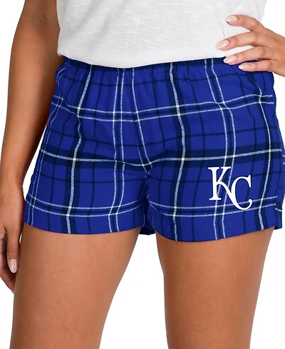 Concepts Sport Women's Royal/Black Kansas City Royals Ultimate Flannel Shorts