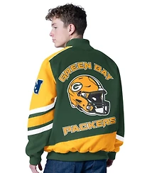 G-iii Sports by Carl Banks Men's Green Bay Packers Prime Time Full-Zip Racing Jacket