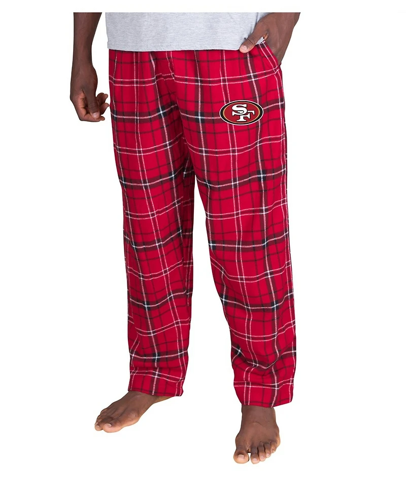 Concepts Sport Men's Scarlet San Francisco 49ers Ultimate Plaid Flannel Pants