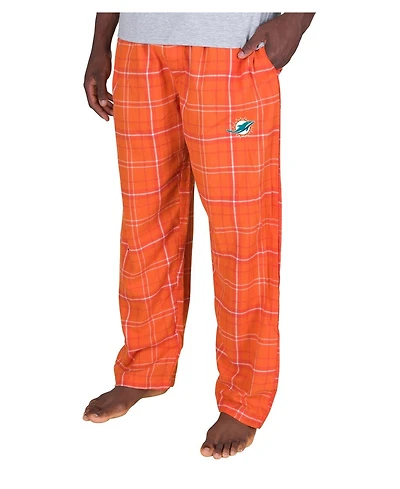 Concepts Sport Men's Orange Miami Dolphins Ultimate Plaid Flannel Pants